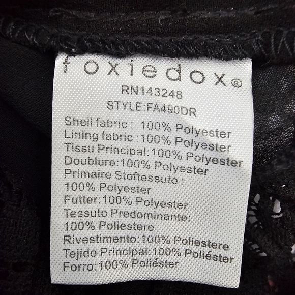 Foxiedox Black and Pink Floral Pleaded Midi‎ Dress - Picture 7 of 11